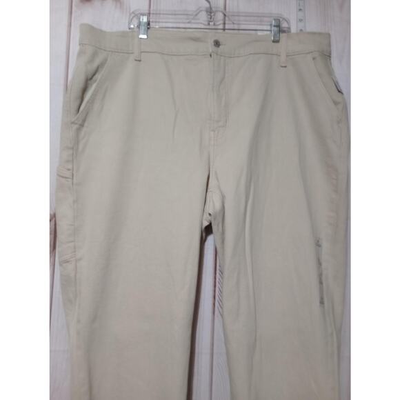 Old Navy Pants Womens 22 Beige Extra High-Rise Sky-Hi Straight Stretch Casual - Picture 3 of 11